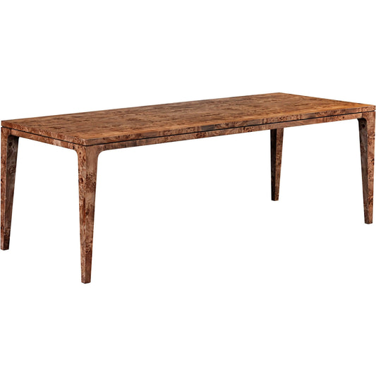 Mappa Large Dining Table by LH Imports in dark burl, matt black. Made from unique in a unique style.