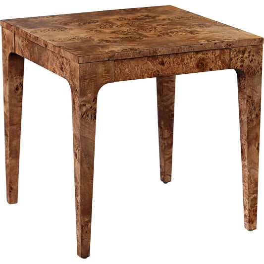 Mappa Side Table by LH Imports. Made from mappa burl veneer, mdf in a unique style.