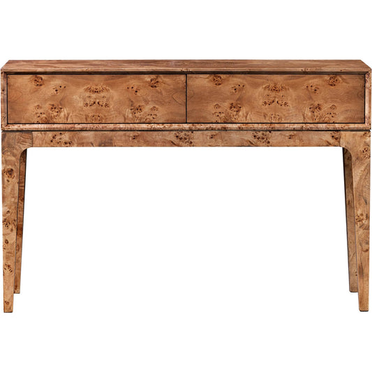 Mappa Console Table by LH Imports. Made from mappa burl veneer, oak veneer, mdf in a unique style.