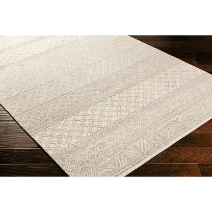Lustro Rug by Livabliss in ivory, gray, medium gray, dark brown. Made from unique in a modern style.