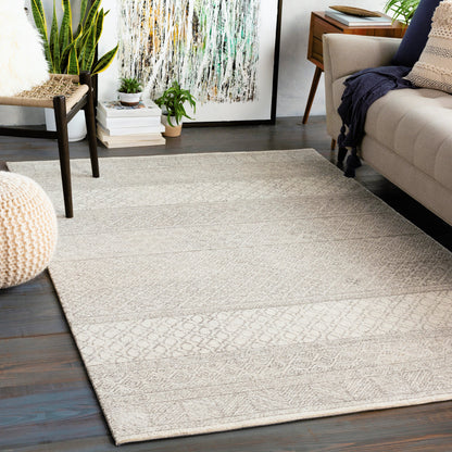 Lustro Rug by Livabliss in ivory, gray, medium gray, dark brown. Made from unique in a modern style.