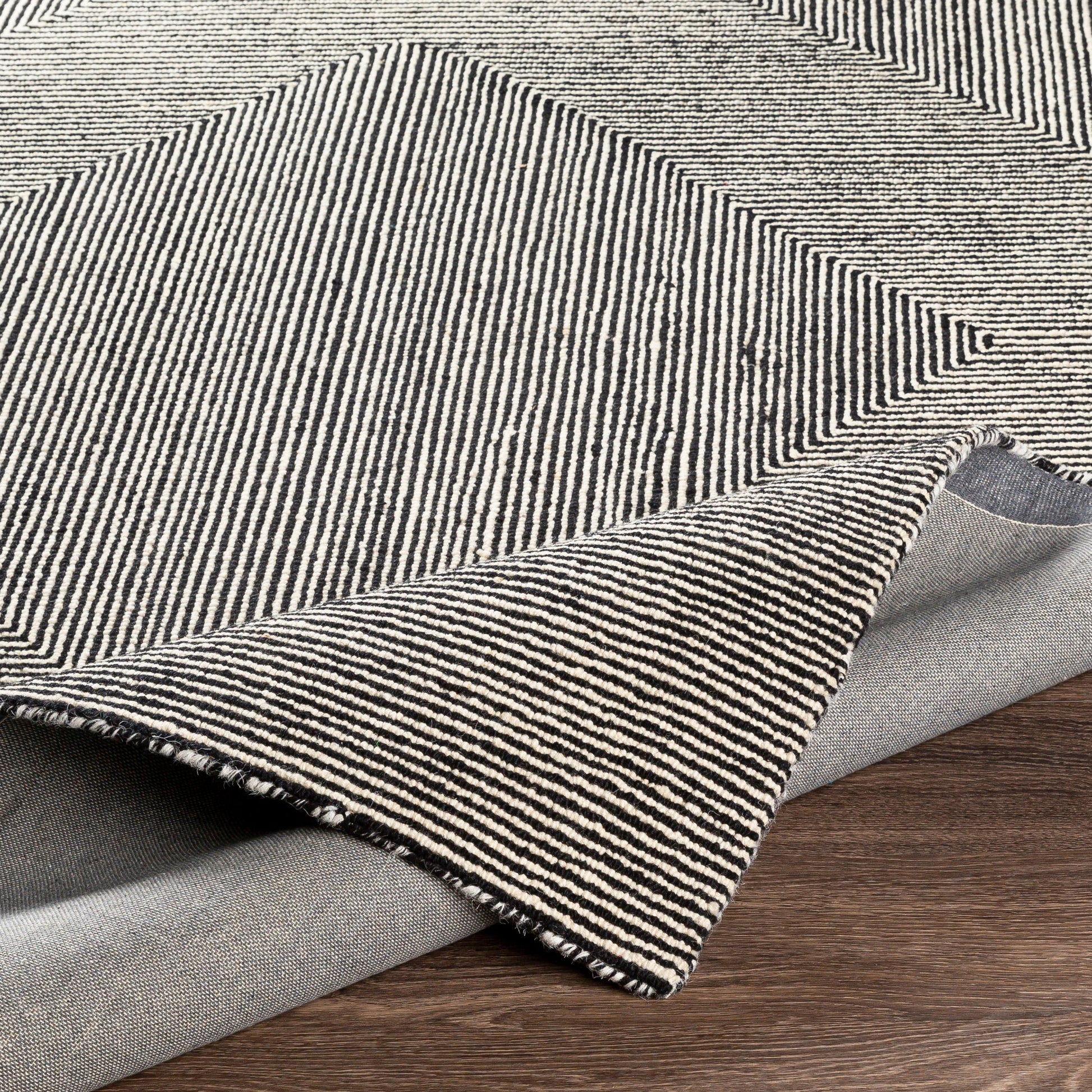 Maroc Rug - 26231 by Livabliss in cream, black. Made from 100% wool in a unique style.