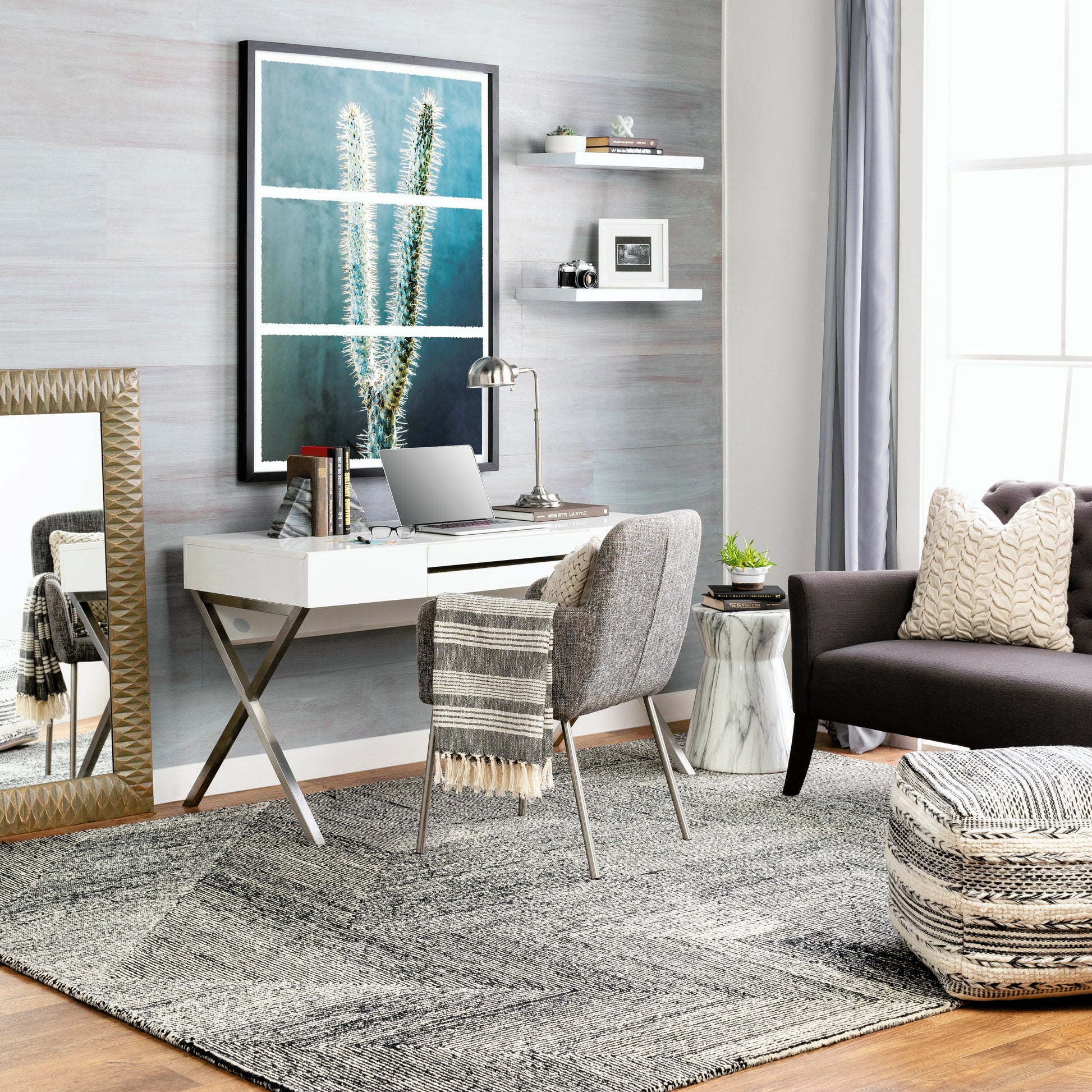 Maroc Rug - 26231 by Livabliss in cream, black. Made from 100% wool in a unique style.