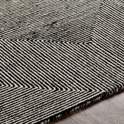 Maroc Rug - 26231 by Livabliss in cream, black. Made from 100% wool in a unique style.