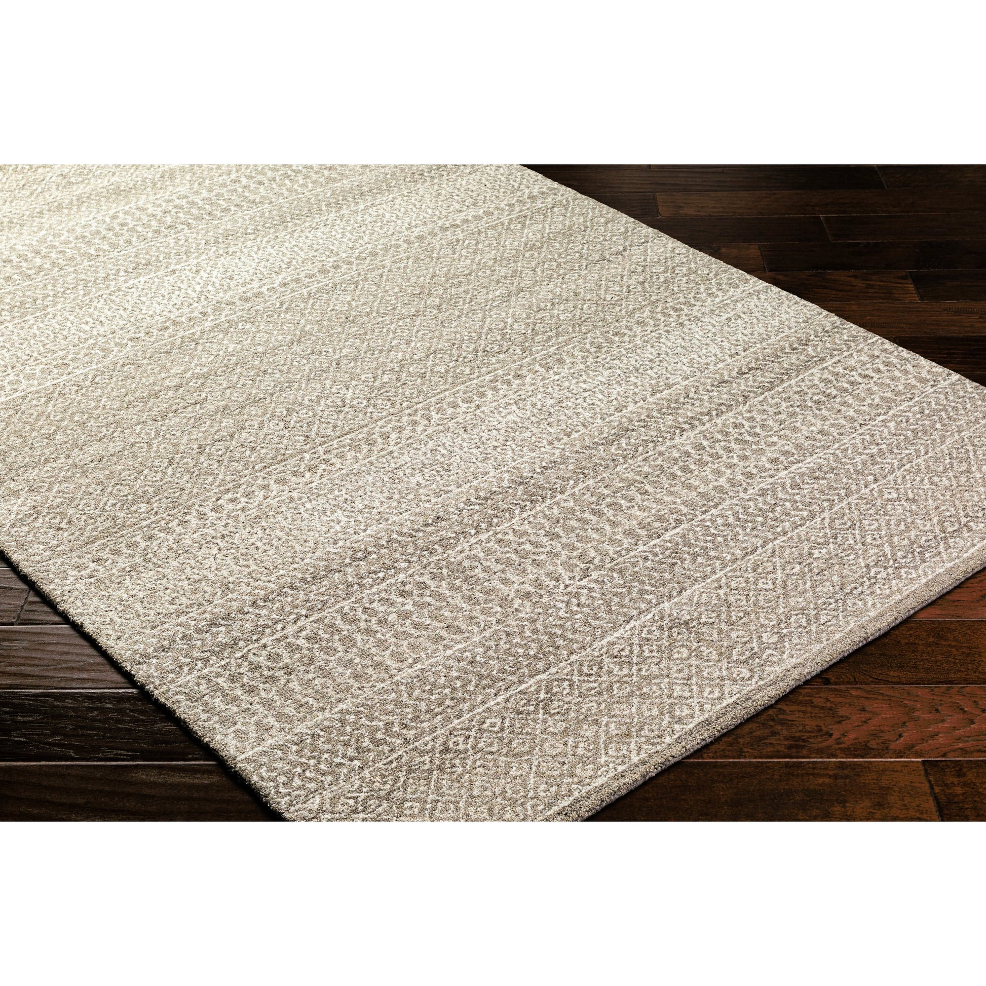 Maroc Area Rug by Livabliss in cream, taupe. Made from main: 100% wool in a unique style.