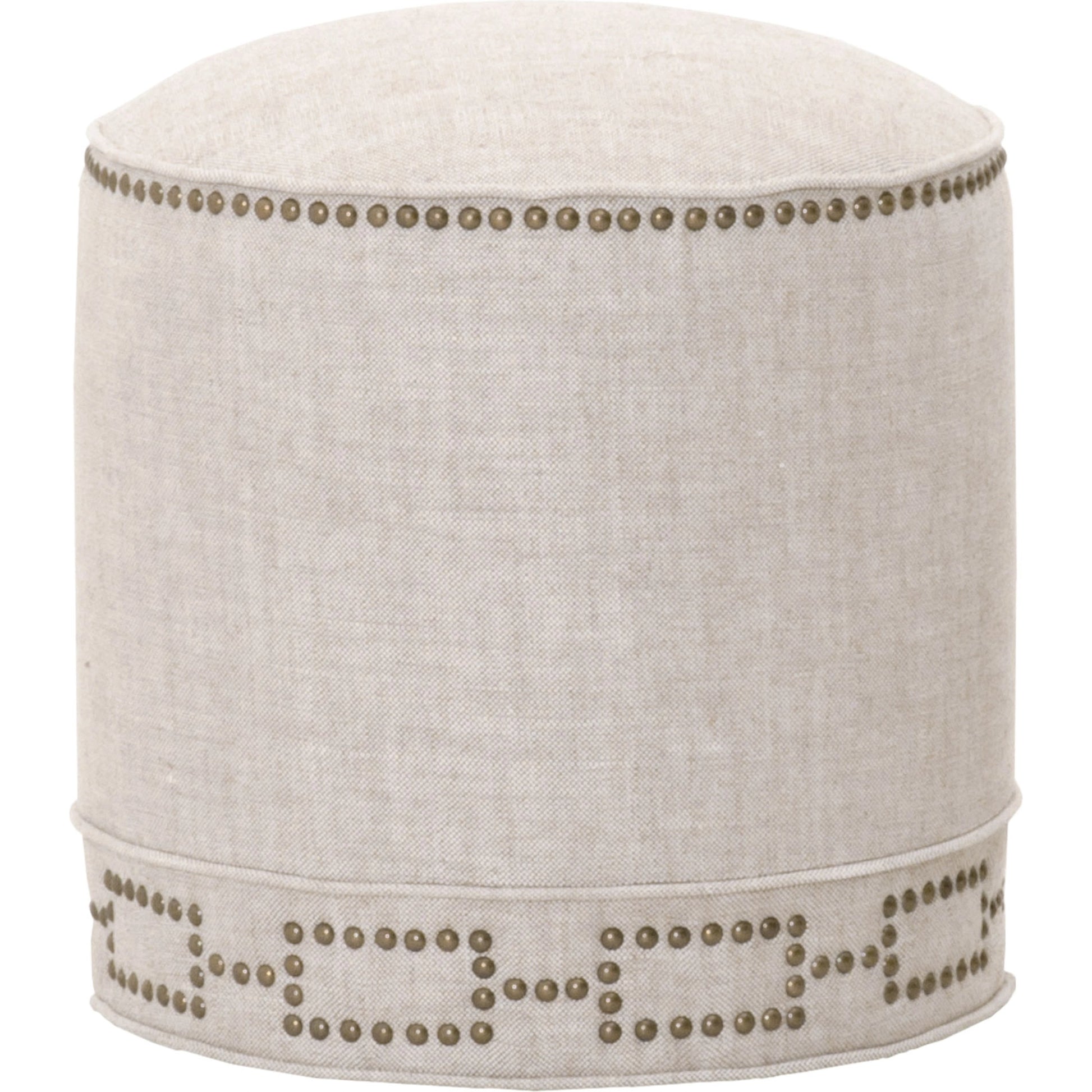 Marlow Ottoman by Essentials For Living in bisque and bisque french linen. Made from 100% french linen in a transitional style.