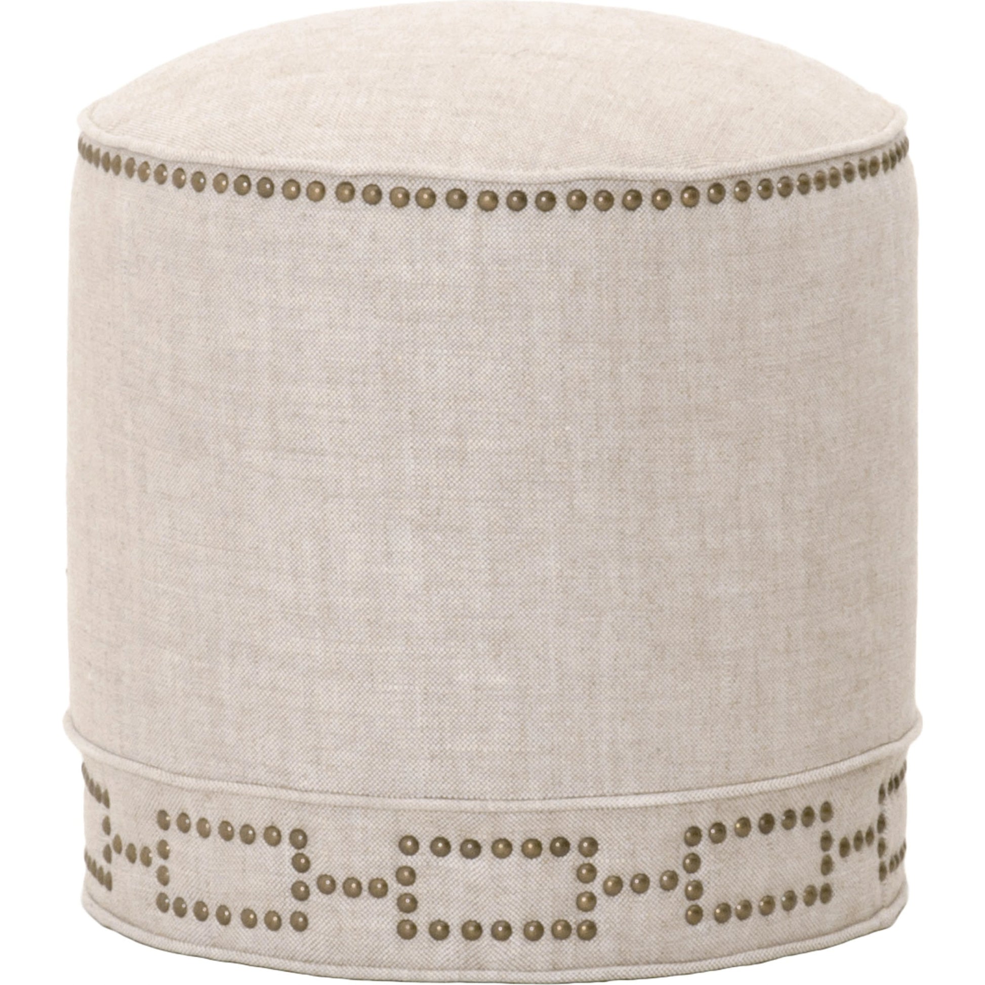 Marlow Ottoman by Essentials For Living in bisque and bisque french linen. Made from 100% french linen in a transitional style.