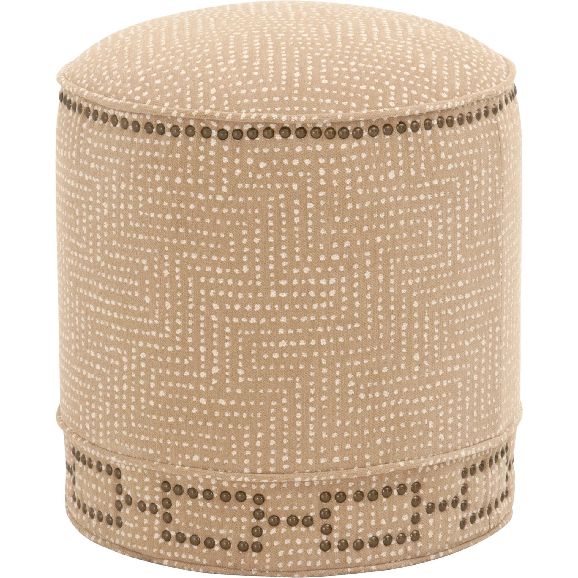 Marlow Ottoman by Essentials For Living in bisque and bisque french linen. Made from 100% french linen in a transitional style.