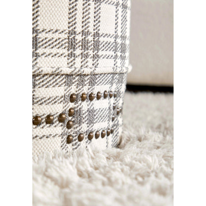 Marlow Ottoman by Essentials For Living in bisque and bisque french linen. Made from 100% french linen in a transitional style.