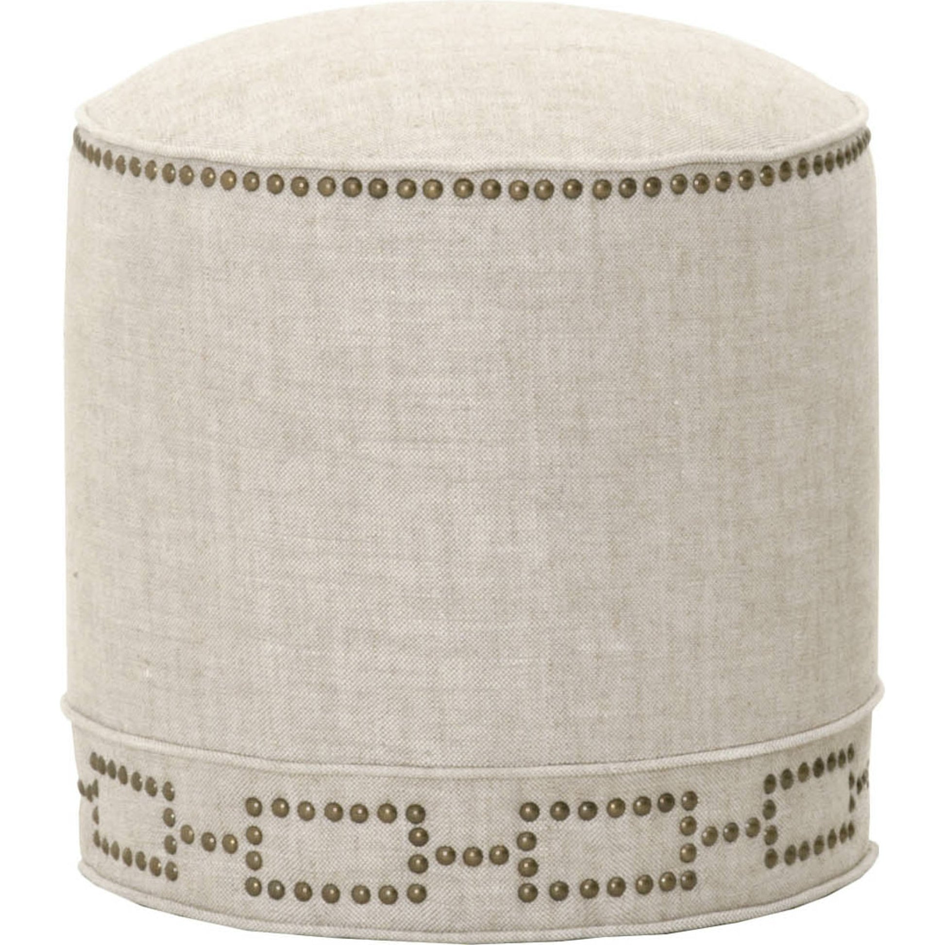 Marlow Ottoman by Essentials For Living in bisque and bisque french linen. Made from 100% french linen in a transitional style.