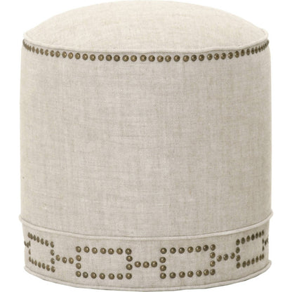 Marlow Ottoman by Essentials For Living in bisque and bisque french linen. Made from 100% french linen in a transitional style.