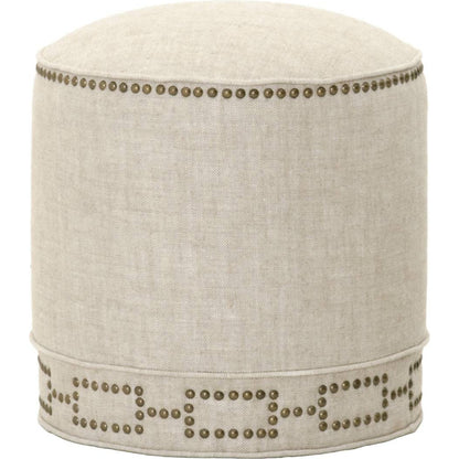Marlow Ottoman by Essentials For Living in bisque and bisque french linen. Made from 100% french linen in a transitional style.