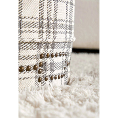 Marlow Ottoman by Essentials For Living in bisque and bisque french linen. Made from 100% french linen in a transitional style.