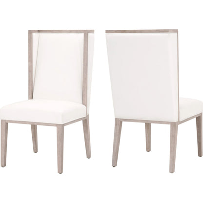 Martin Wing Back Chair (Set of 2) by Essentials For Living in gray. Made from solid rubberwood, solid pine, 98% polyester, 2% nylon in a modern style.