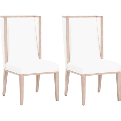 Martin Wing Back Chair (Set of 2) by Essentials For Living in gray. Made from solid rubberwood, solid pine, 98% polyester, 2% nylon in a modern style.