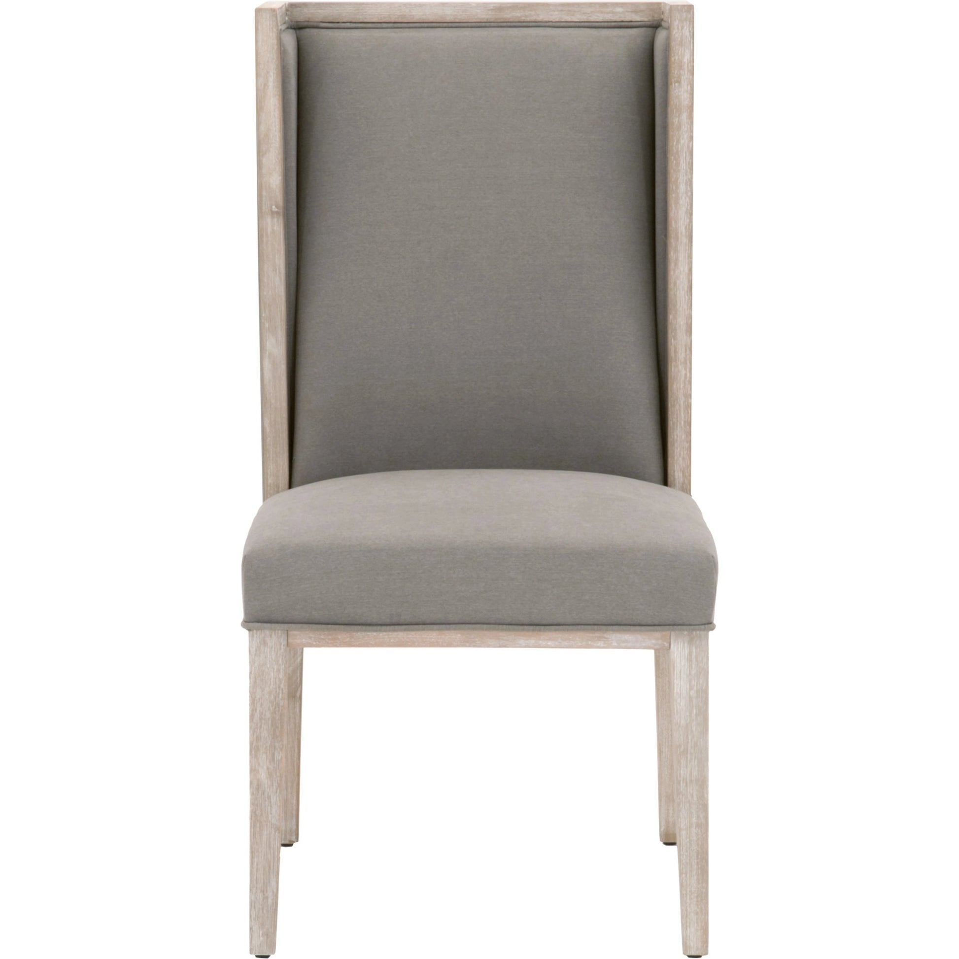 Martin Wing Back Chair (Set of 2) by Essentials For Living in gray. Made from solid rubberwood, solid pine, 98% polyester, 2% nylon in a modern style.