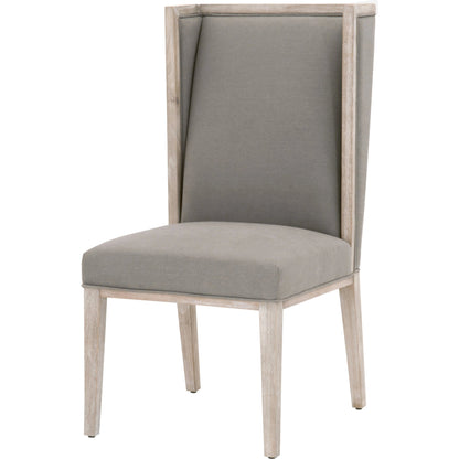 Martin Wing Back Chair (Set of 2) by Essentials For Living in gray. Made from solid rubberwood, solid pine, 98% polyester, 2% nylon in a modern style.