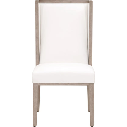 Martin Wing Back Chair (Set of 2) by Essentials For Living in gray. Made from solid rubberwood, solid pine, 98% polyester, 2% nylon in a modern style.