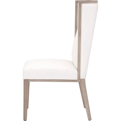 Martin Wing Back Chair (Set of 2) by Essentials For Living in gray. Made from solid rubberwood, solid pine, 98% polyester, 2% nylon in a modern style.