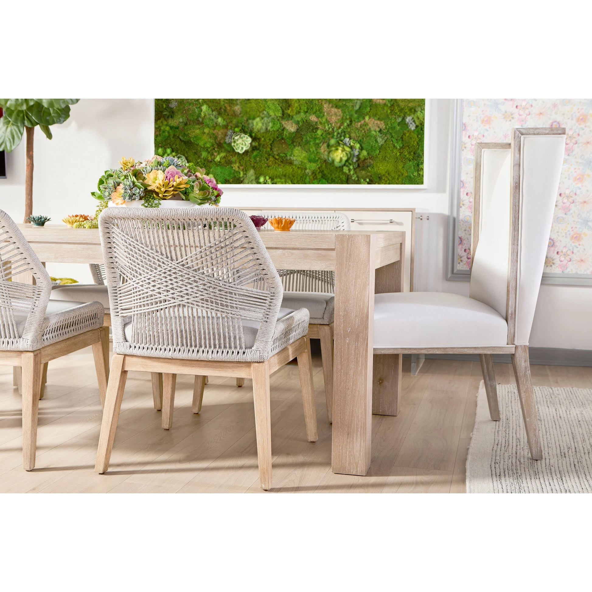 Martin Wing Back Chair (Set of 2) by Essentials For Living in gray. Made from solid rubberwood, solid pine, 98% polyester, 2% nylon in a modern style.