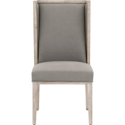 Martin Wing Back Chair (Set of 2) by Essentials For Living in gray. Made from solid rubberwood, solid pine, 98% polyester, 2% nylon in a modern style.