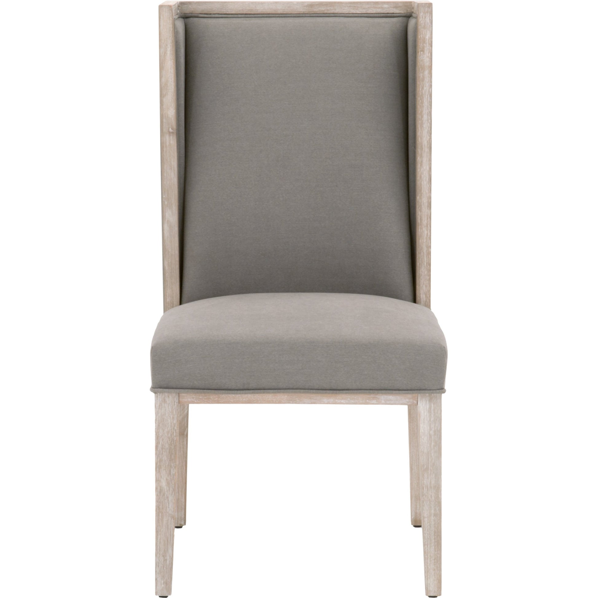 Martin Wing Back Chair (Set of 2) by Essentials For Living in gray. Made from solid rubberwood, solid pine, 98% polyester, 2% nylon in a modern style.