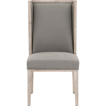 Martin Wing Back Chair (Set of 2) by Essentials For Living in gray. Made from solid rubberwood, solid pine, 98% polyester, 2% nylon in a modern style.