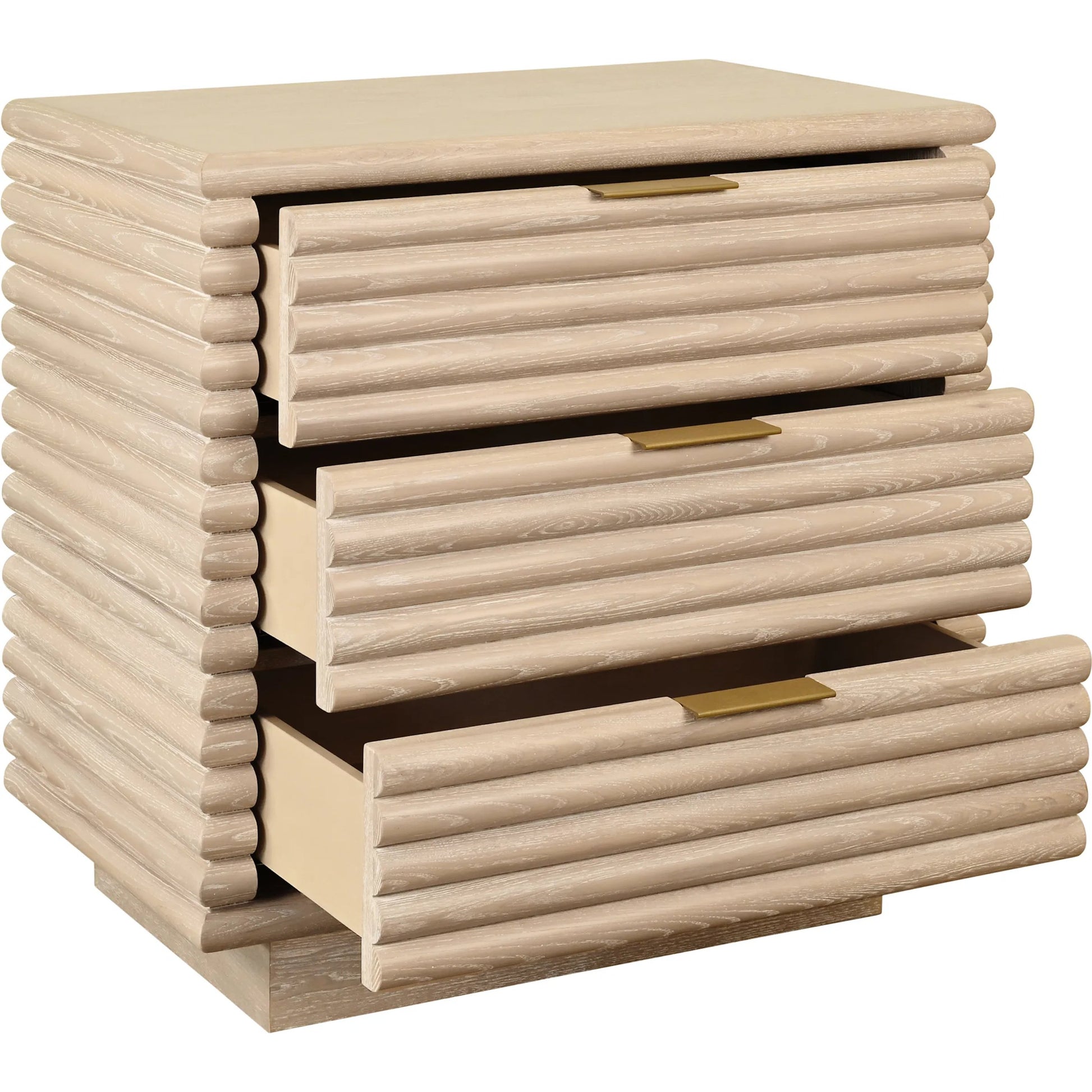 Mateo Three Drawer Side Table by Worlds Away. Made from unique in a unique style.