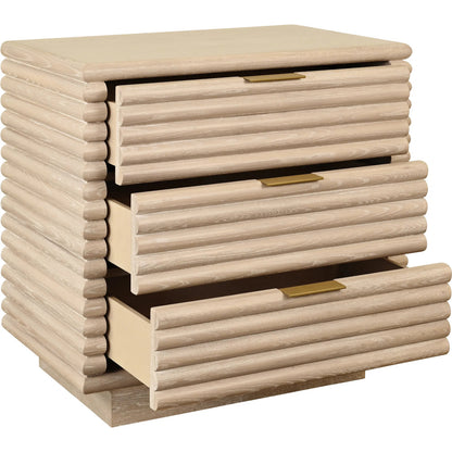 Mateo Three Drawer Side Table by Worlds Away. Made from unique in a unique style.