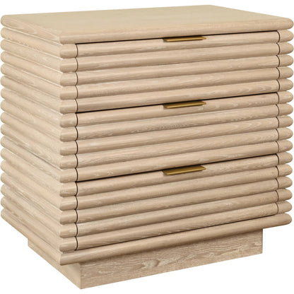 Mateo Three Drawer Side Table by Worlds Away. Made from unique in a unique style.
