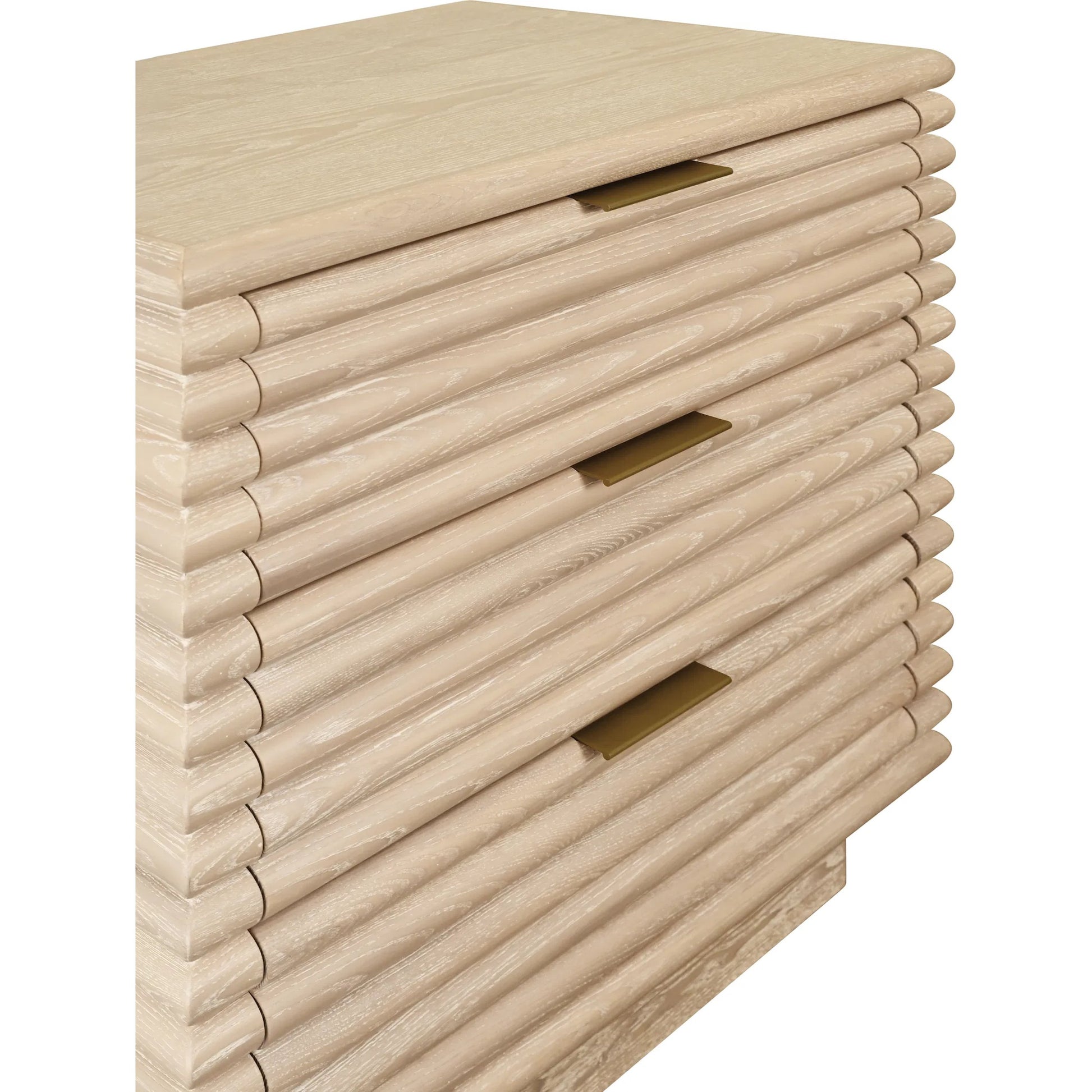 Mateo Three Drawer Side Table by Worlds Away. Made from unique in a unique style.