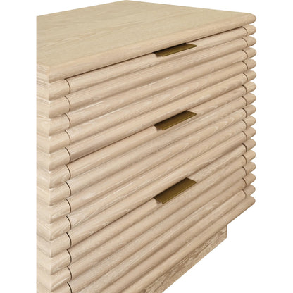 Mateo Three Drawer Side Table by Worlds Away. Made from unique in a unique style.