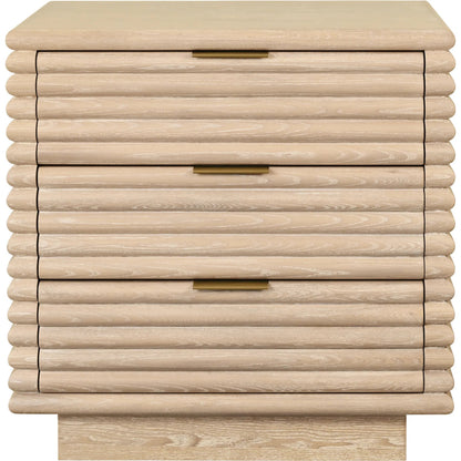 Mateo Three Drawer Side Table by Worlds Away. Made from unique in a unique style.