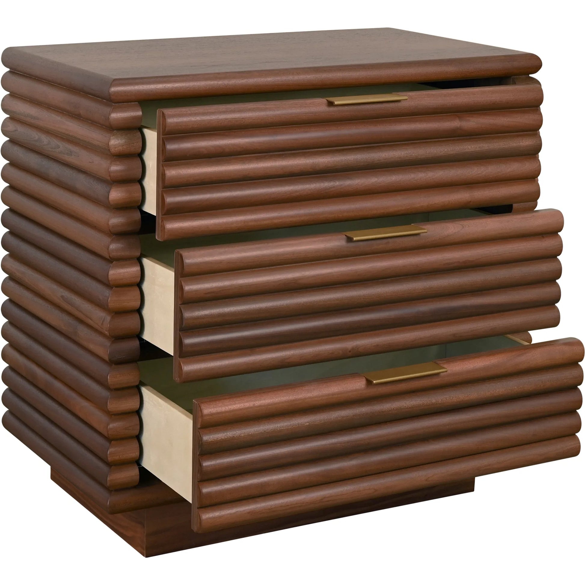 Mateo Three Drawer Side Table by Worlds Away. Made from unique in a unique style.