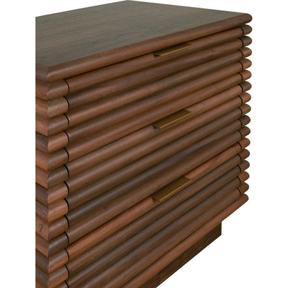 Mateo Three Drawer Side Table by Worlds Away. Made from unique in a unique style.