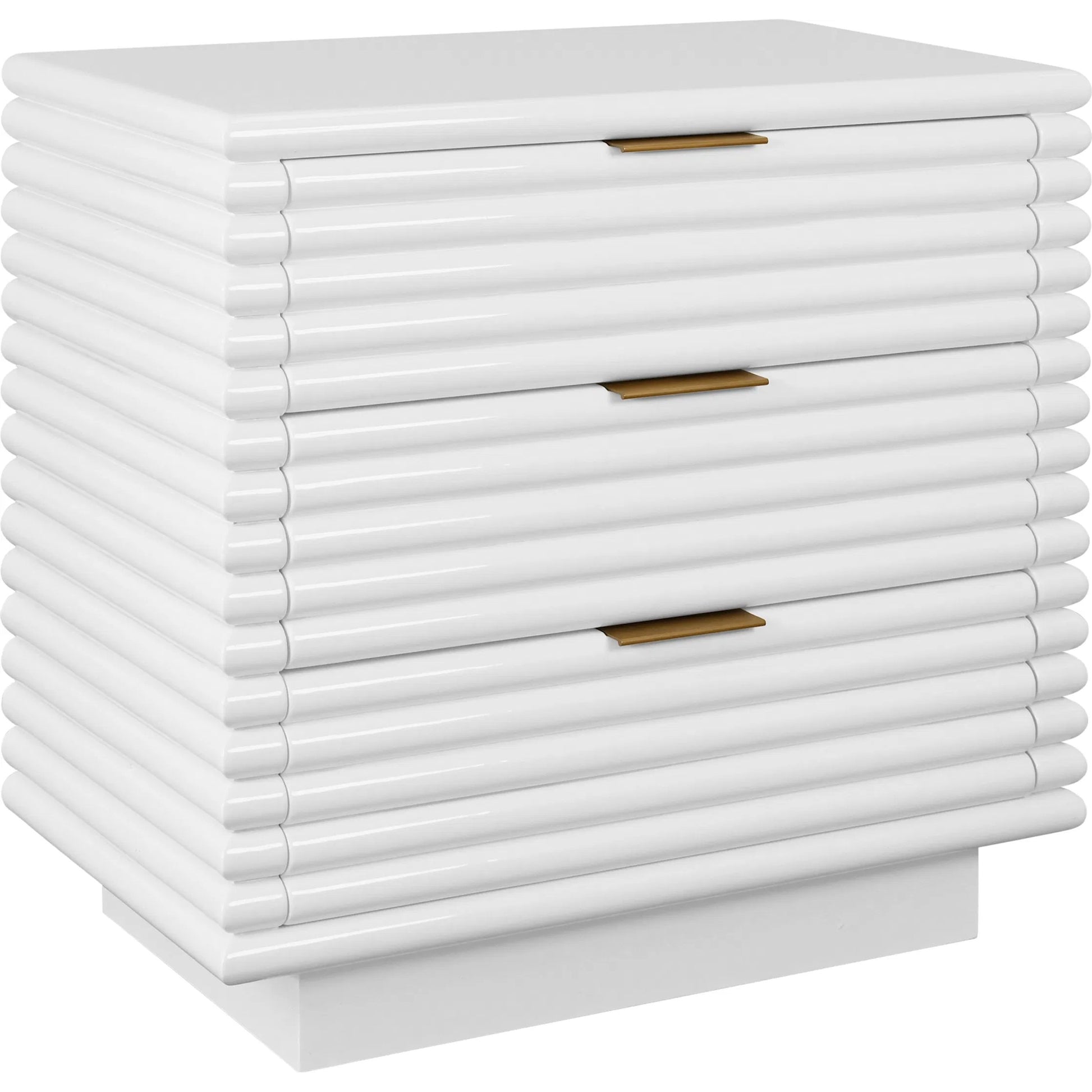 Mateo Three Drawer Side Table by Worlds Away. Made from unique in a unique style.