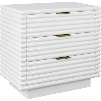 Mateo Three Drawer Side Table by Worlds Away. Made from unique in a unique style.
