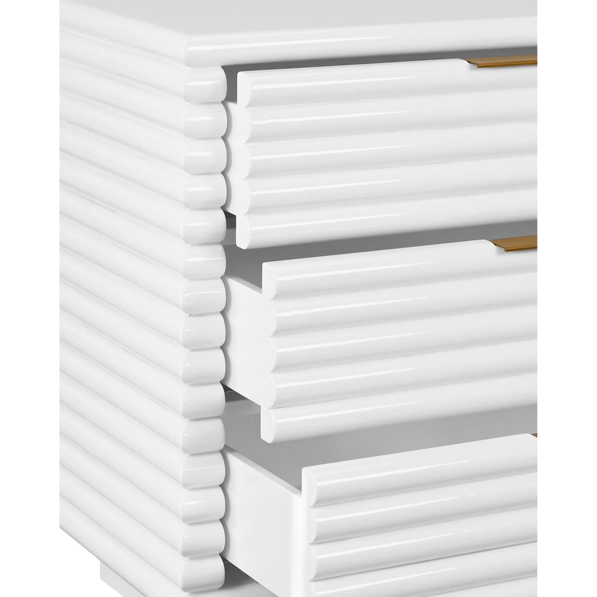 Mateo Three Drawer Side Table by Worlds Away. Made from unique in a unique style.