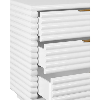 Mateo Three Drawer Side Table by Worlds Away. Made from unique in a unique style.