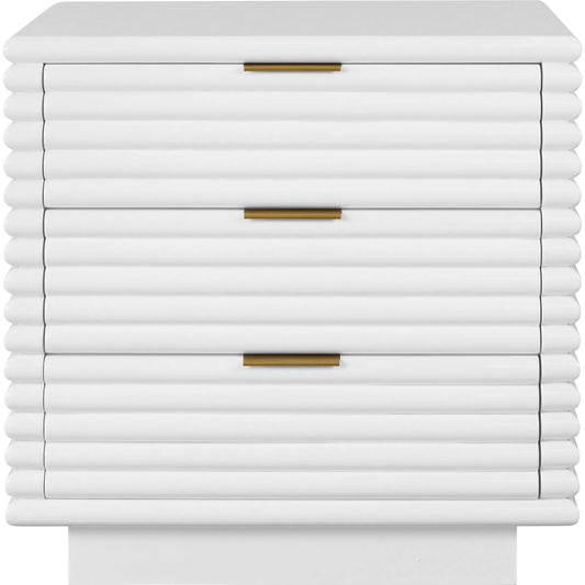 Mateo Three Drawer Side Table by Worlds Away. Made from unique in a unique style.