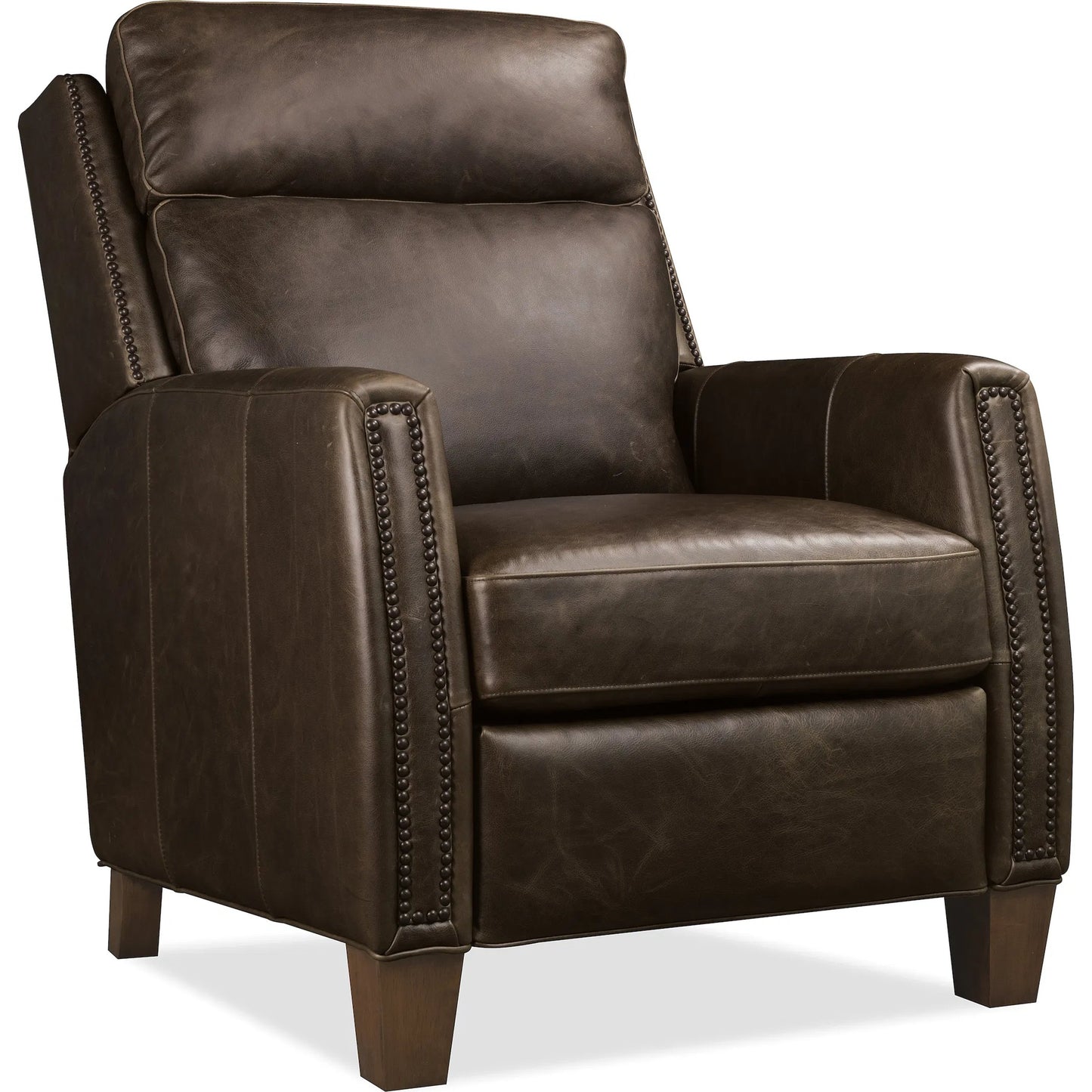 001 SI-2458622 | Primary Silo | Jacklyn Power Recliner with Pop-Up Headrest by Hooker Furniture in dark wood. Made from leather in a traditional style.
