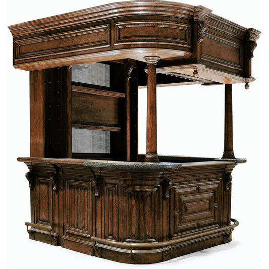 None Linenfold Bar by Jonathan Charles. Made from unique in a traditional style.