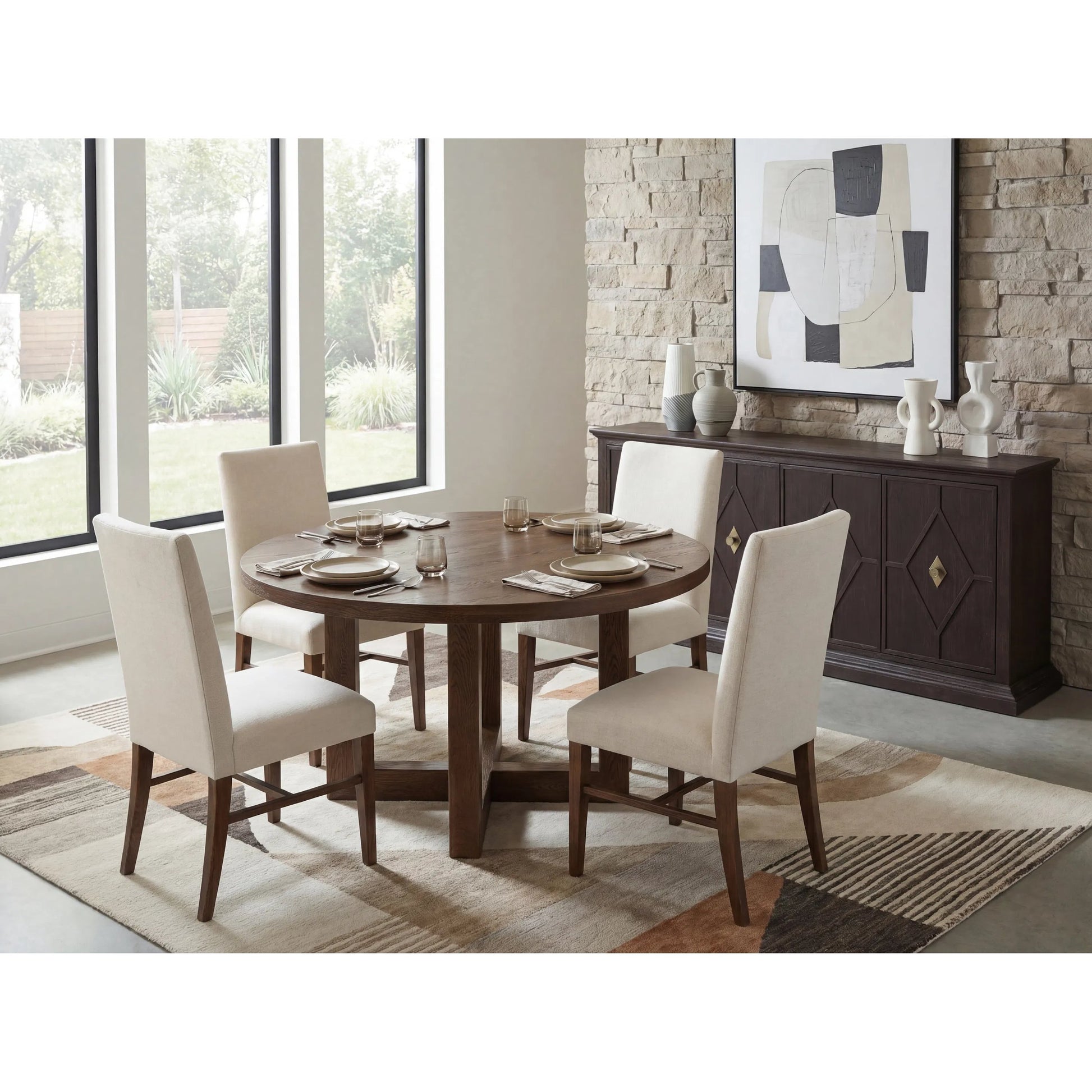 Driftwood 60" Round Dining Table by Hooker Furniture. Made from unique in a transitional style.