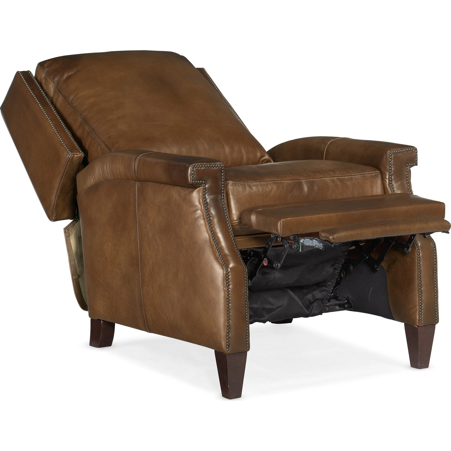 003 SI-1748722 | Additional Silo | Collin Manual Push Back Recliner by Hooker Furniture in checkmate pawn. Made from leather in a traditional style.