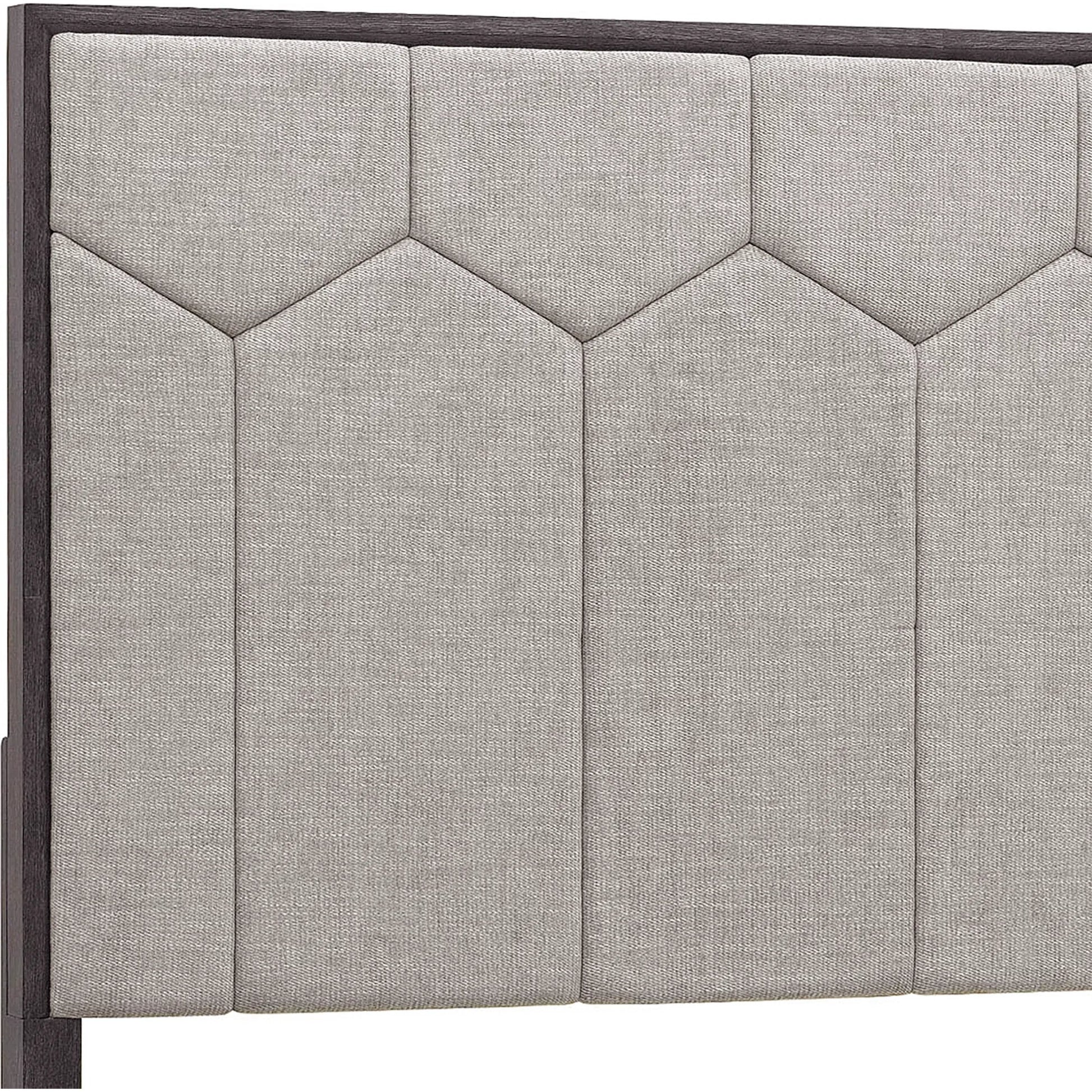 Quincy Upholstered Bed by Pulaski Furniture in molasses. Made from ash wood veneers in a unique style.