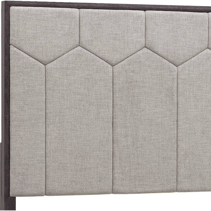 Quincy Upholstered Bed by Pulaski Furniture in molasses. Made from ash wood veneers in a unique style.
