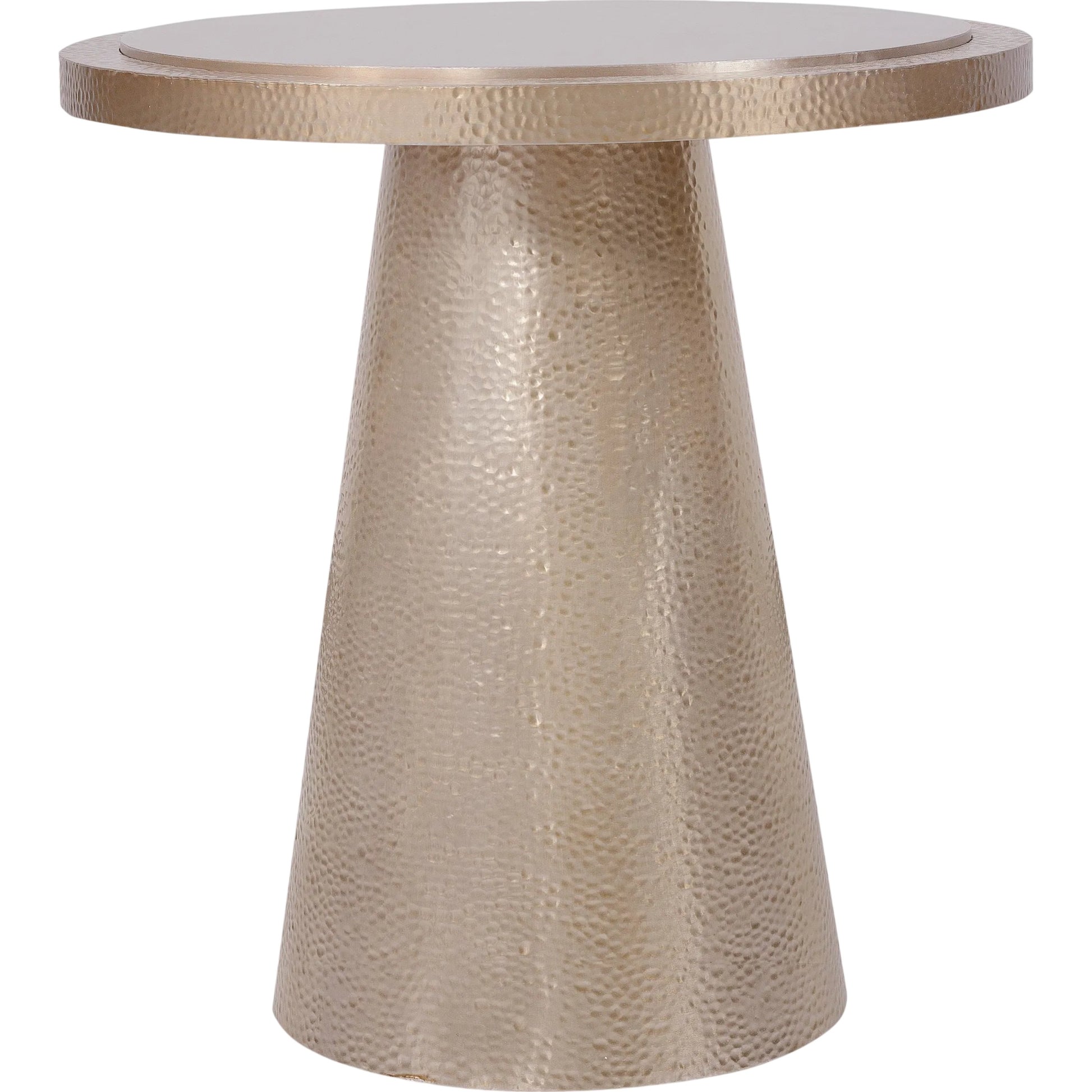 Archives Spot Table by Hooker Furniture in satin brass. Made from birch veneers, aluminum in a modern style.
