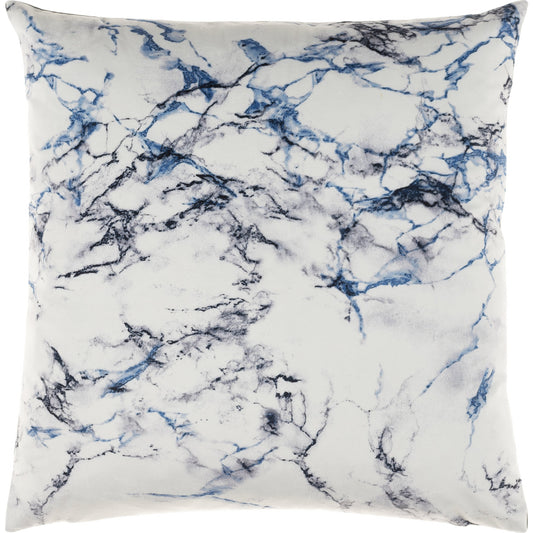 Macall Pillow - 19917 by Surya in charcoal, light gray, bright blue. Made from 100% polyester in a eclectic & global style.