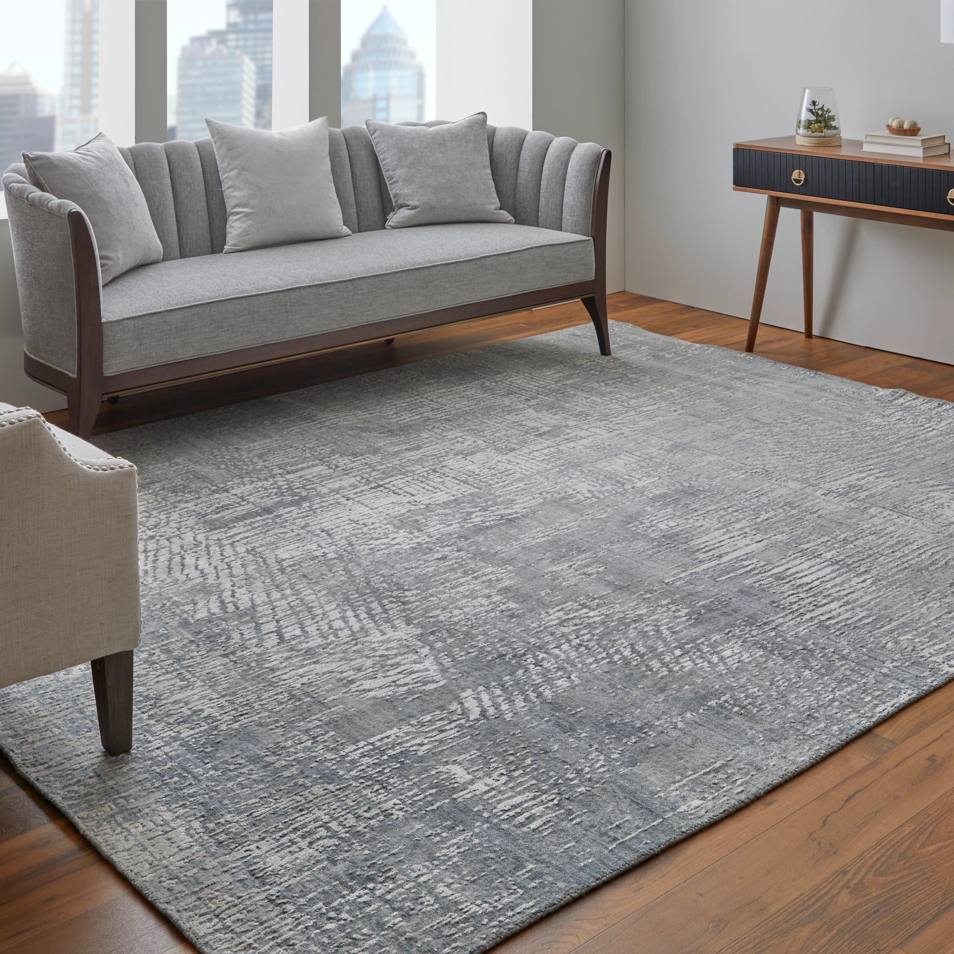 Eastfield Rug - 69A1F by Feizy in gray. Made from wool, viscose in a unique style.