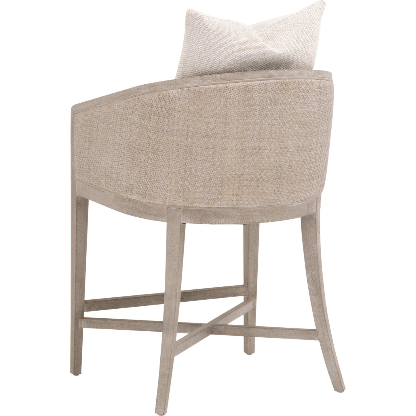003 SI-2374651 | Additional Silo | McGuire Counter Stool by Essentials For Living in livesmart gellar, linen, natural gray oak, cane. Made from rattan, solid oak wood, plywood in a transitional style.
